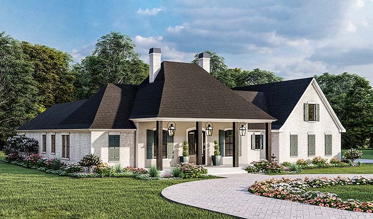 Acadian, Country, Farmhouse, French Country, Southern, Traditional Plan with 3507 Sq. Ft., 4 Bedrooms, 3 Bathrooms, 2 Car Garage Picture 6