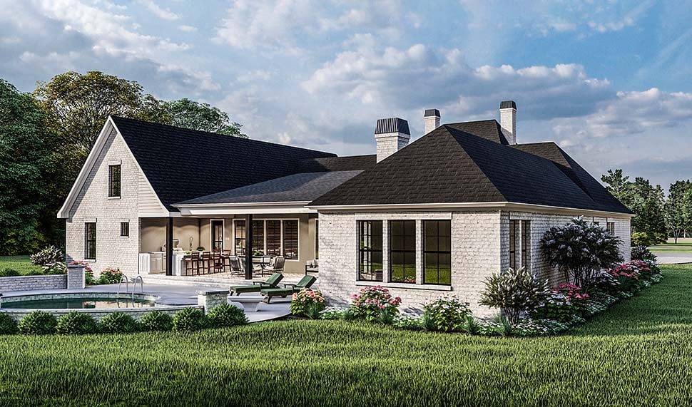 Acadian, Country, Farmhouse, French Country, Southern, Traditional Plan with 3507 Sq. Ft., 4 Bedrooms, 3 Bathrooms, 2 Car Garage Picture 8