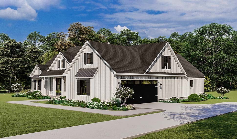 Country, Farmhouse, Ranch, Southern Plan with 2221 Sq. Ft., 4 Bedrooms, 2 Bathrooms, 2 Car Garage Picture 5