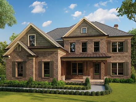 Colonial Country Southern Traditional Elevation of Plan 40102