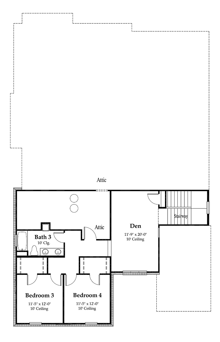 European French Country Southern Level Two of Plan 40314