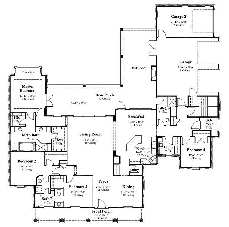 Colonial Florida Southern Level One of Plan 40315