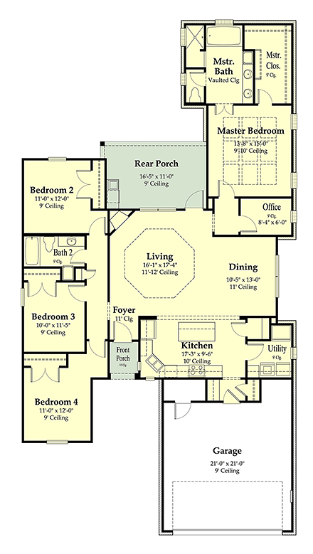 House Plan 40326 First Level Plan