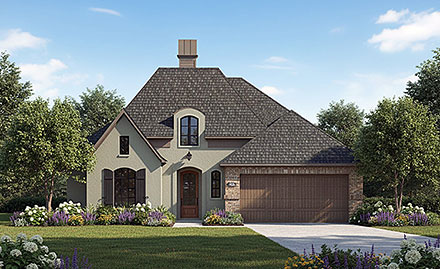 European French Country Elevation of Plan 40326