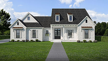 Country Farmhouse Traditional Elevation of Plan 40355