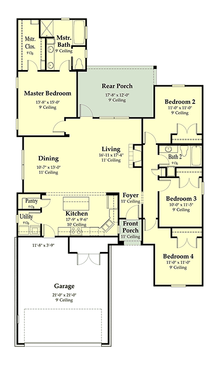 House Plan 40362 First Level Plan