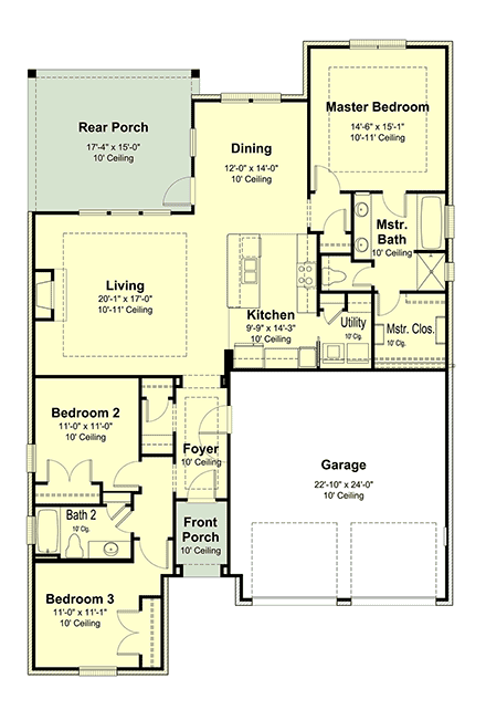 House Plan 40363 First Level Plan