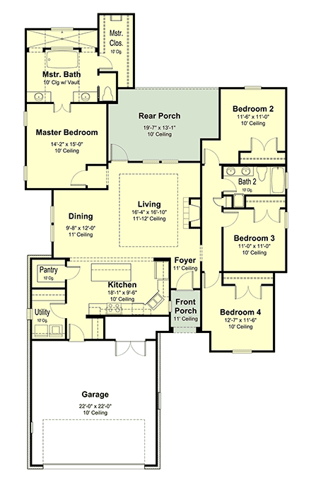 House Plan 40364 First Level Plan