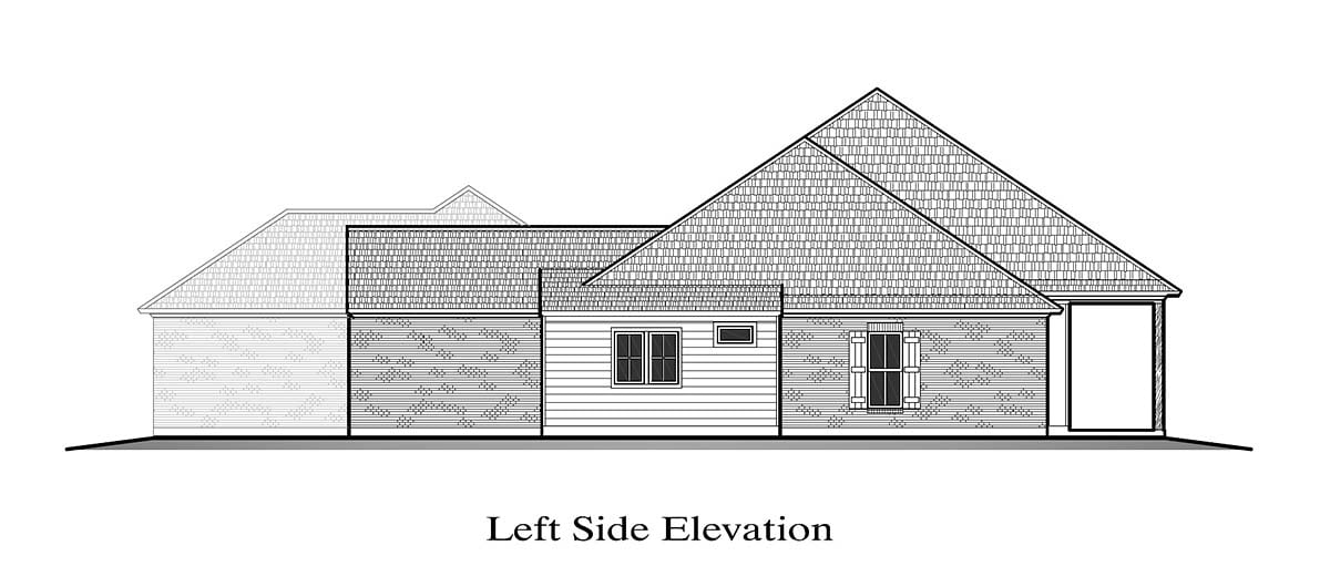 Acadian, Southern Plan with 2437 Sq. Ft., 3 Bedrooms, 3 Bathrooms, 2 Car Garage Picture 3