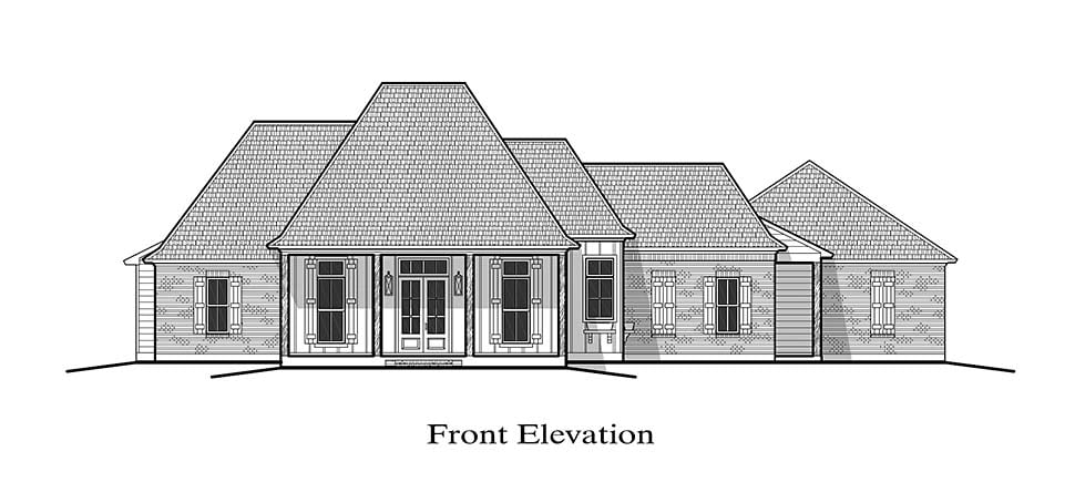 Acadian, Southern Plan with 2437 Sq. Ft., 3 Bedrooms, 3 Bathrooms, 2 Car Garage Picture 4