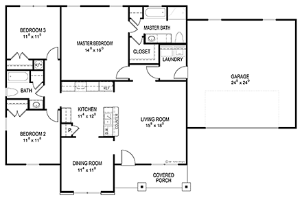 House Plan 40402 First Level Plan