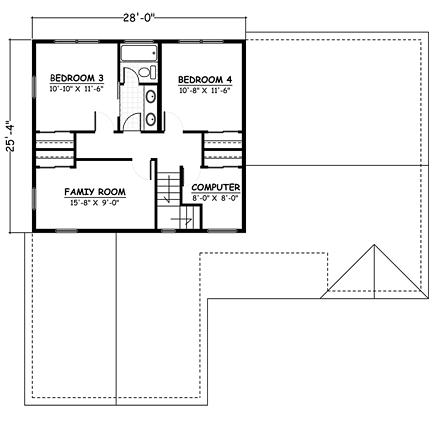House Plan 40614 Second Level Plan