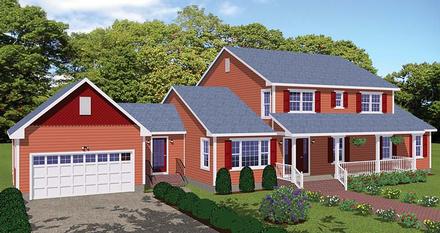 Country Southern Traditional Elevation of Plan 40615