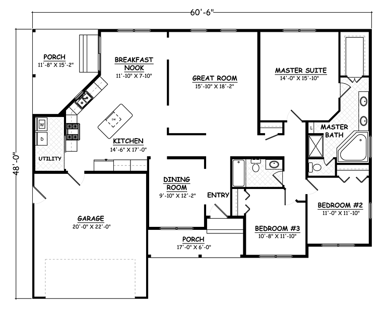 Ranch Level One of Plan 40616