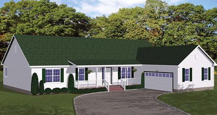 Country Ranch Traditional Elevation of Plan 40618