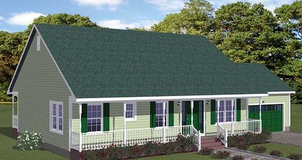 Country Ranch Elevation of Plan 40619