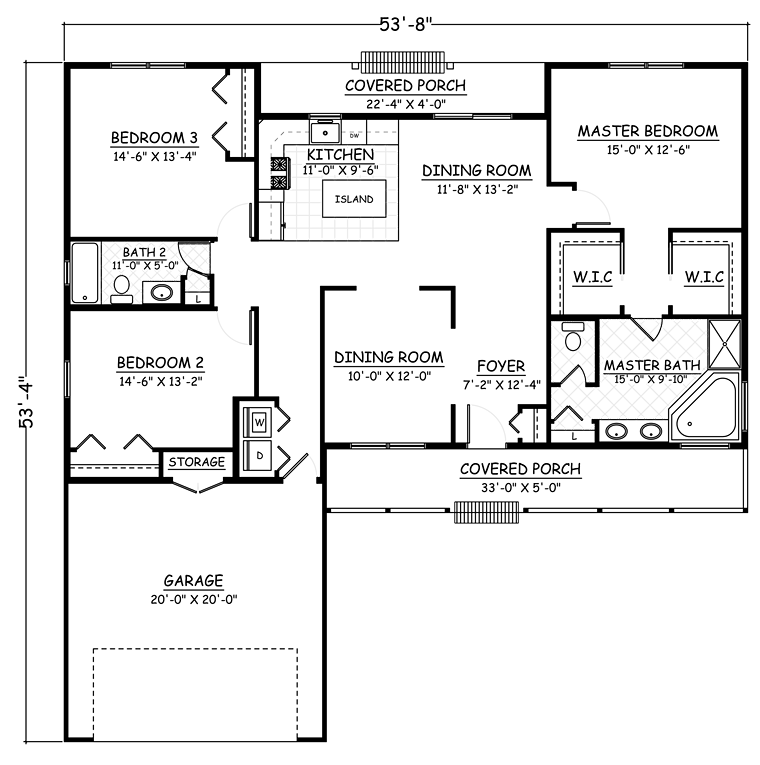 Country Ranch Level One of Plan 40620