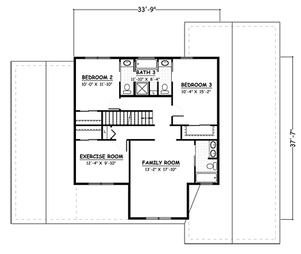 House Plan 40622 Second Level Plan