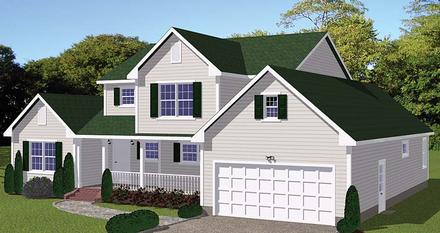 Country Traditional Elevation of Plan 40622
