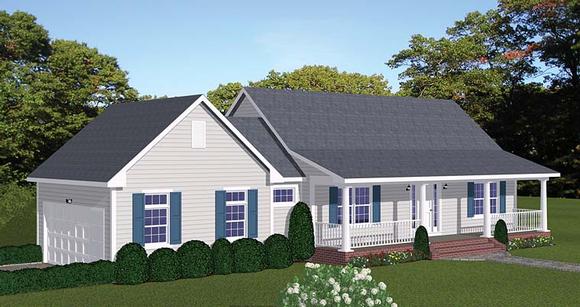 House Plan 40623 Elevation