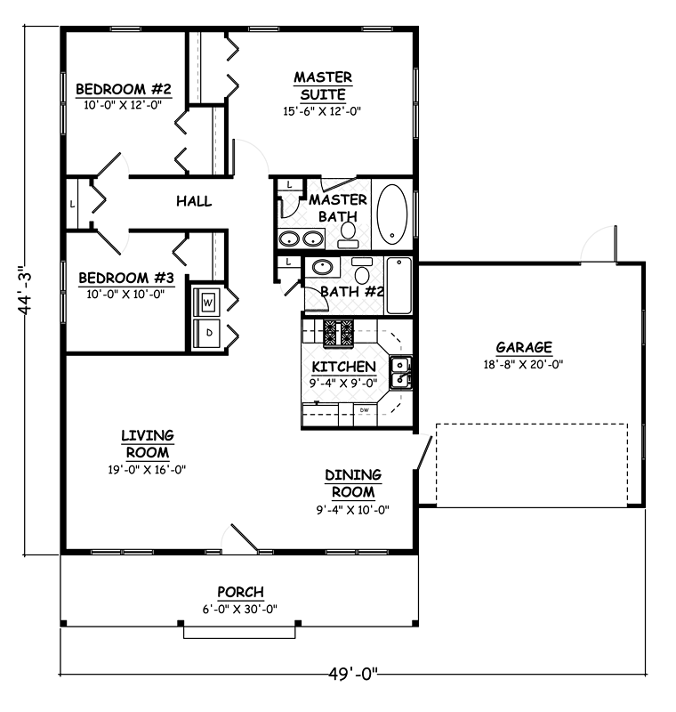 Ranch Level One of Plan 40630