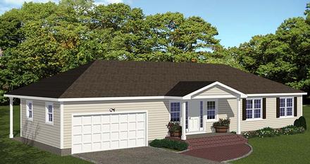 Ranch Elevation of Plan 40632