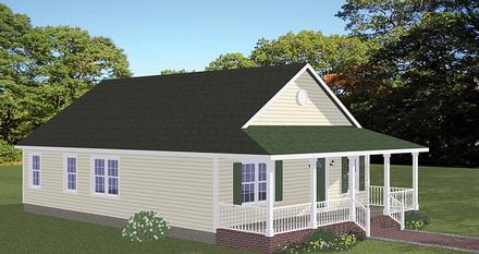 Ranch Southern Traditional Elevation of Plan 40633