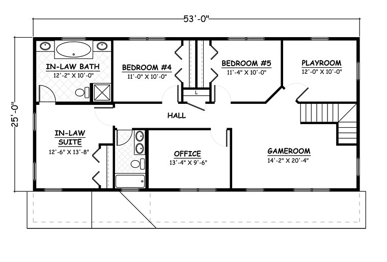 Colonial Southern Traditional Level Two of Plan 40634