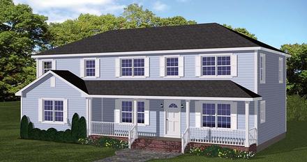 Colonial Southern Traditional Elevation of Plan 40634