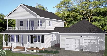 Country Southern Traditional Elevation of Plan 40636