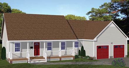 Country Southern Traditional Elevation of Plan 40637