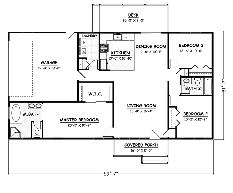 House Plan 40641 Level One
