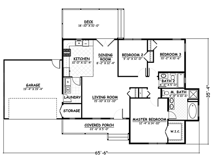 House Plan 40642 First Level Plan