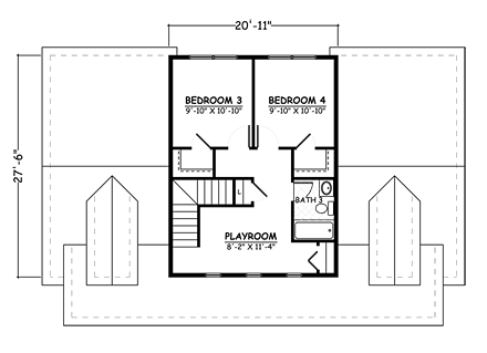 House Plan 40644 Second Level Plan