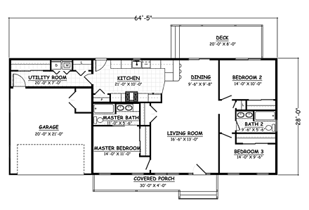 House Plan 40646 First Level Plan