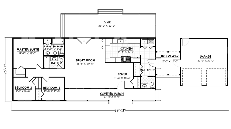 Country Ranch Southern Level One of Plan 40648