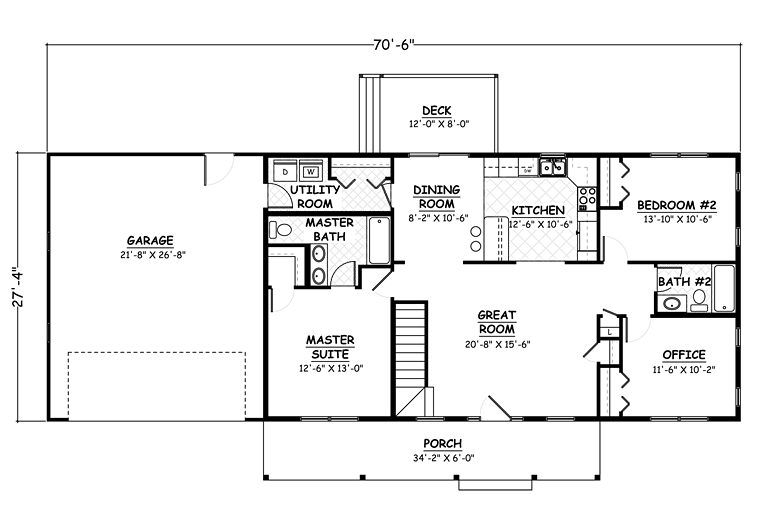 House Plan 40650 Level One