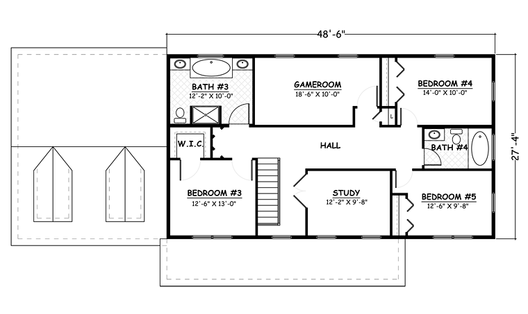 House Plan 40650 Level Two