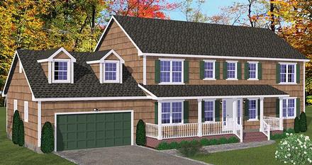 Country Southern Traditional Elevation of Plan 40650