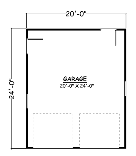 2 Car Garage Plan 40655 First Level Plan