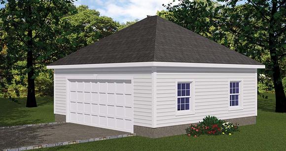 Garage Plan 40656 - 1 Car Garage Elevation