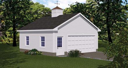 Garage Plan 40657 - 1 Car Garage Elevation