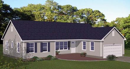 Ranch Traditional Elevation of Plan 40667