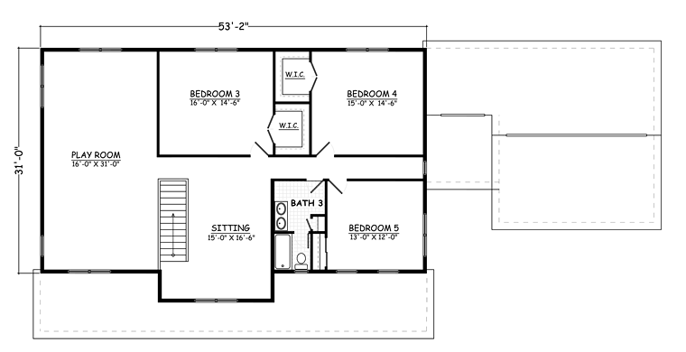 Colonial Country Southern Traditional Level Two of Plan 40669