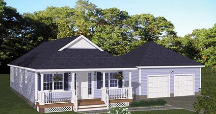 Cottage Country Ranch Traditional Elevation of Plan 40681