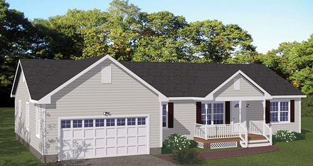 Country Ranch Elevation of Plan 40682