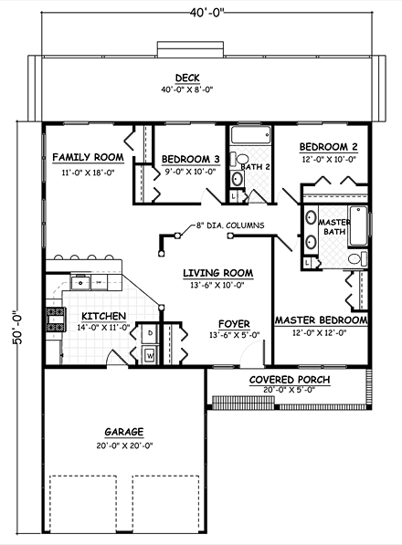 House Plan 40685 First Level Plan