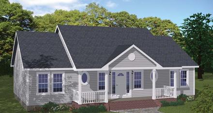 Country Ranch Elevation of Plan 40686