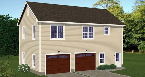 Garage-Living Plan 40694