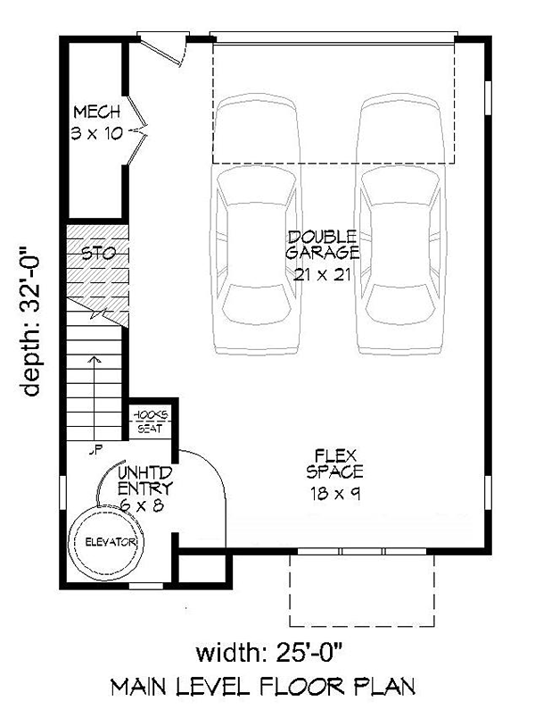 Contemporary Modern Level One of Plan 40800